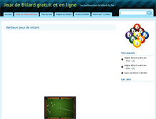 Tablet Screenshot of jeux-billard-gratuit.fr